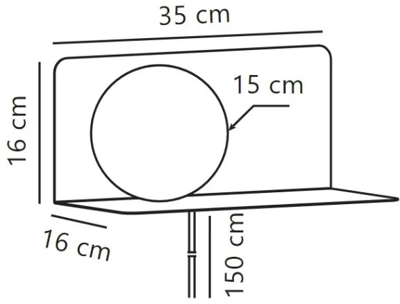 Aplică cu raft Nordlux LILIBETH 1xE14/25W/230V maro
