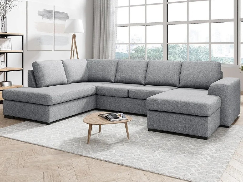 Colțar Scandinavian Choice 820Gri deschis, 310x215x85cm, Picioare: Plastic