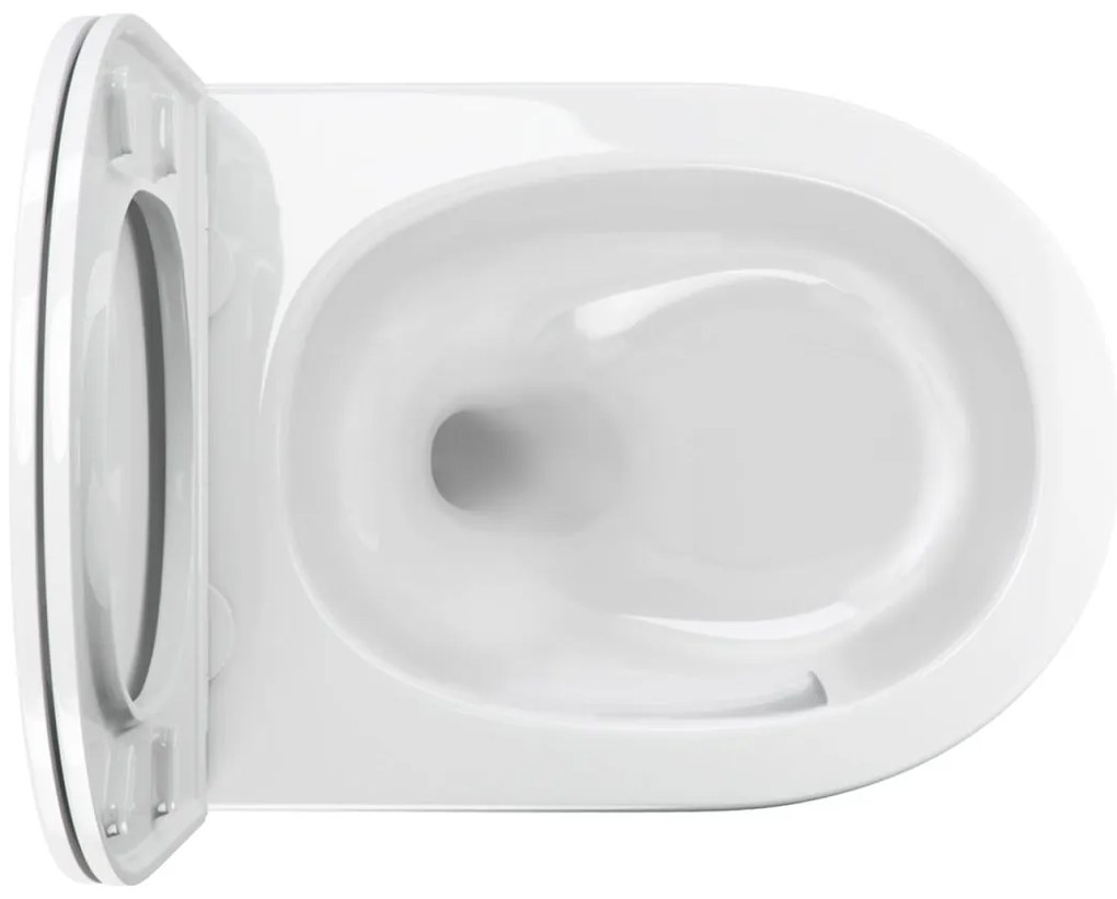Omnires Ottawa vas wc cu capac soft-close agatat da da alb lucios OTTAWACSPMWBP