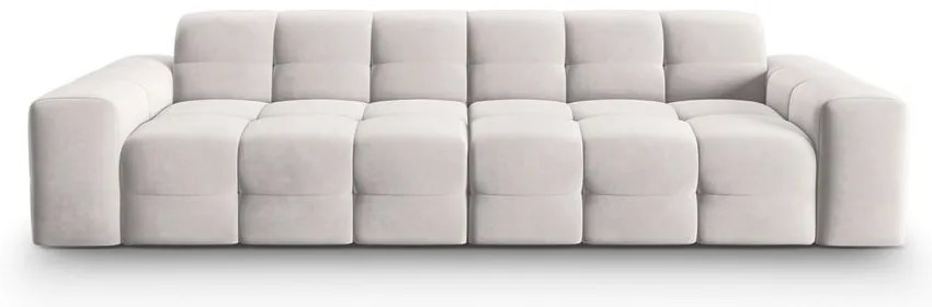 Canapea gri deschis cu tapițerie din catifea 255 cm Kendal – Micadoni Home