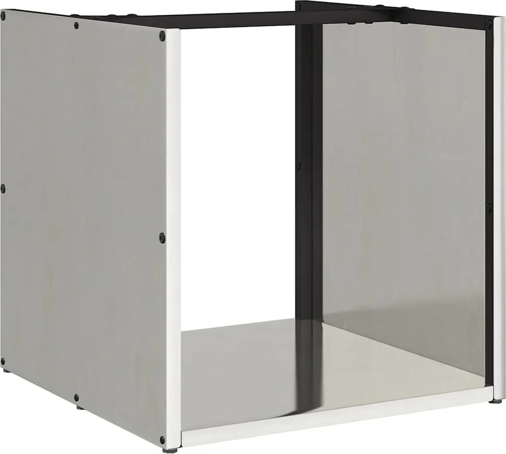 vidaXL Suport pentru lemne de foc 40x40x40 cm oțel inoxidabil