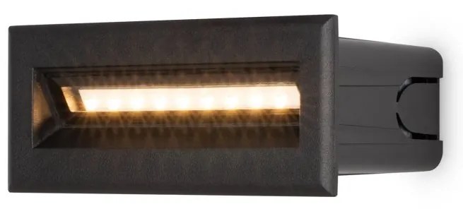 Spot LED incastrabil scari / perete exterior IP65 Bosca negru 13,7cm