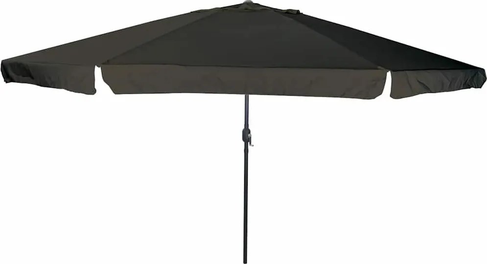 vidaXL Parasol de Grădină Negru 394 x 394 x 248 cm Poliester și oțel