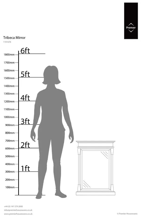 Oglindă de perete 50x70 cm Tribeca – Premier Housewares