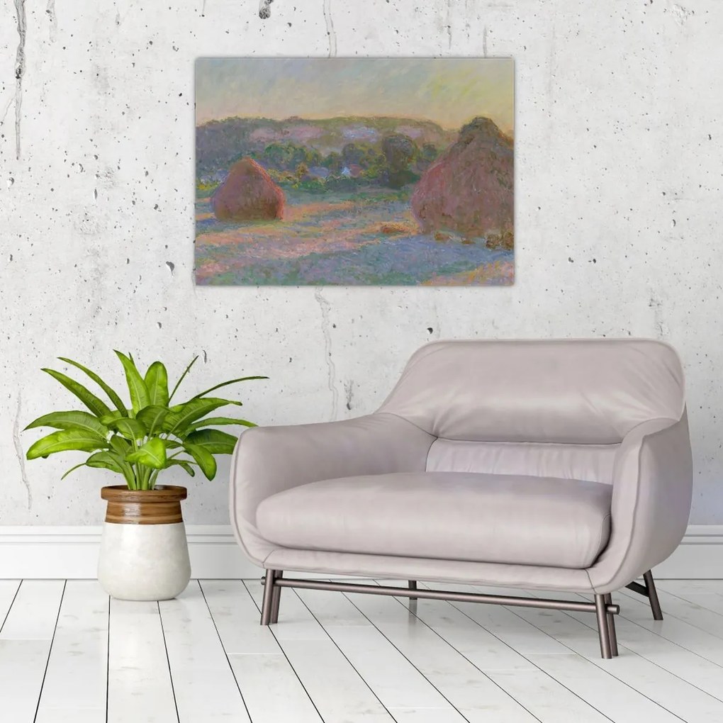 Tablou - Claude Monet, Stacks of Wheat (End of Summer) , reproducere (70x50 cm)