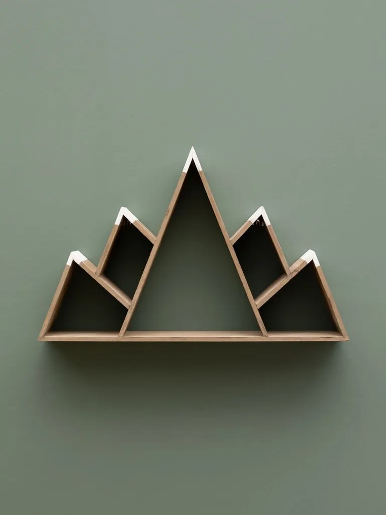 Raft de perete, din lemn de pin, Mountains