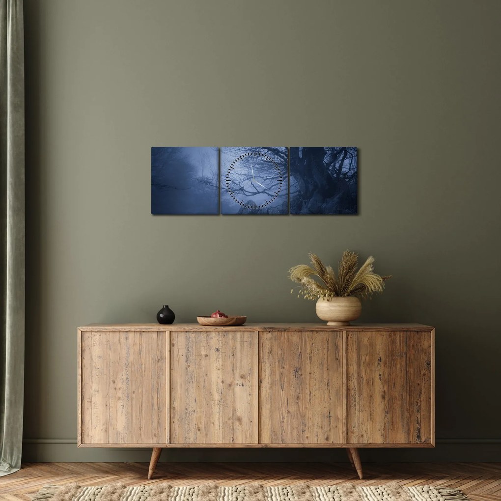 Tabloul pădurii întunecate (cu ceas) (90x30 cm)