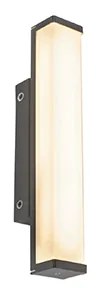 Aplică neagră 32 cm IP44 - Cascada