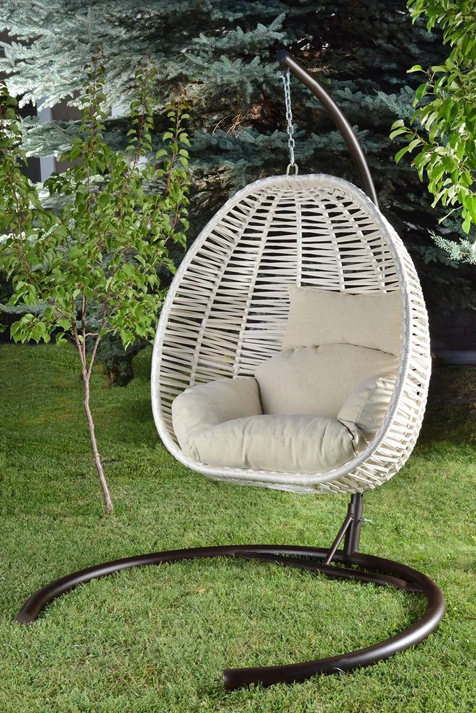Scaun balansoar de grădină Finnikin (crem). 1082956