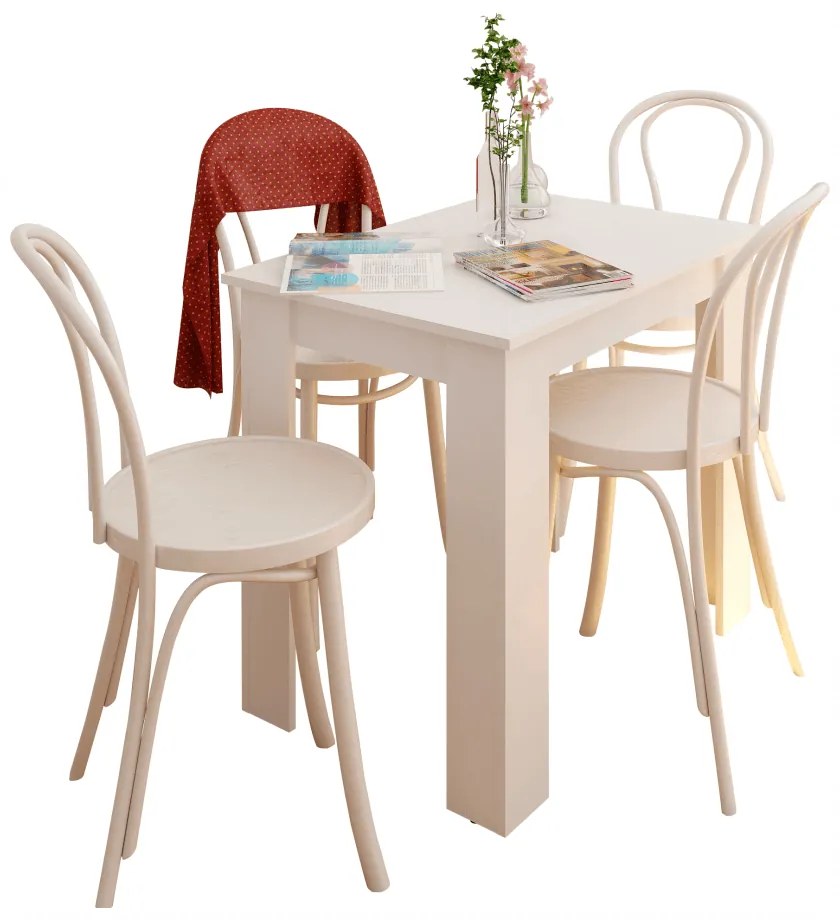 Masă de sufragerie TARINIO, albă