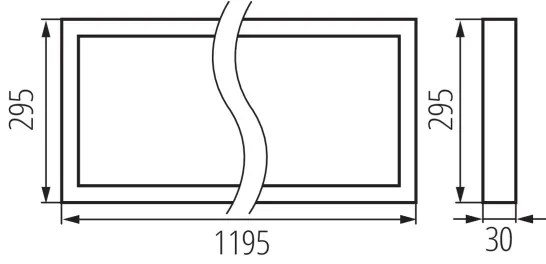 Panou LED aplicat Kanlux 31174 BAREV LED/40W/230V 4000K 120x30 cm