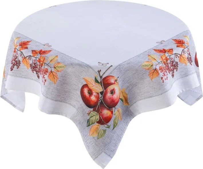 decoDoma Față de masă centrală cu imprimeu MERE DE TOAMNĂ 85 x 85 cm