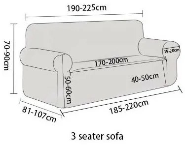 Husă multielastică canapea 4HomeMagic clean gri închis, 190 - 230 cm