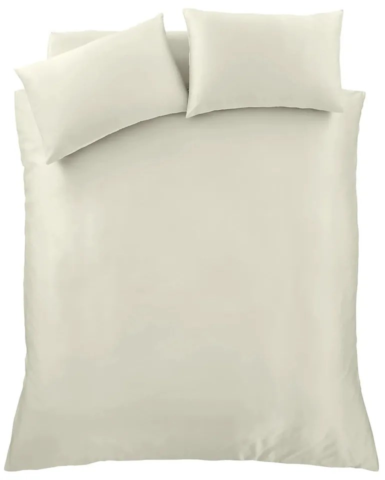 Lenjerie de pat bej din satin pentru pat dublu, extinsă 230x220 cm Silky Soft – Catherine Lansfield