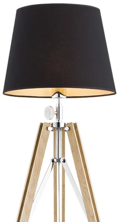 Lampadar/Lampa de podea eleganta cu trepied lemn natur ASTER