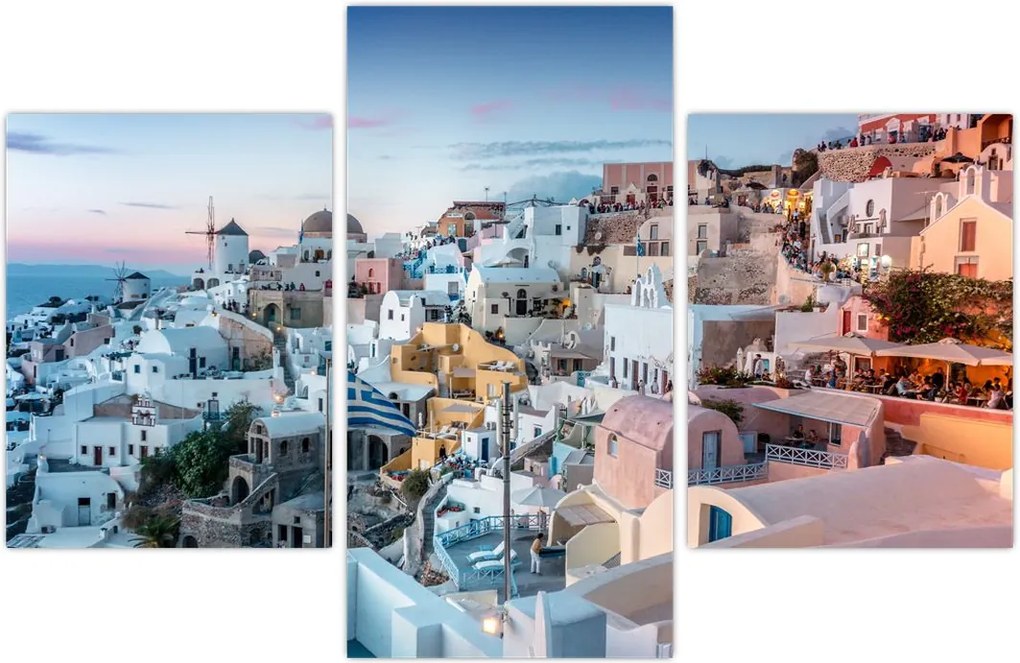 Tablou - Amurg în Santorini (90x60 cm)