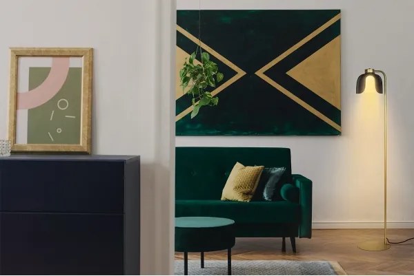 Osram - Lampadar DECOR COROLLE 1xE27/15W/230V negru/auriu