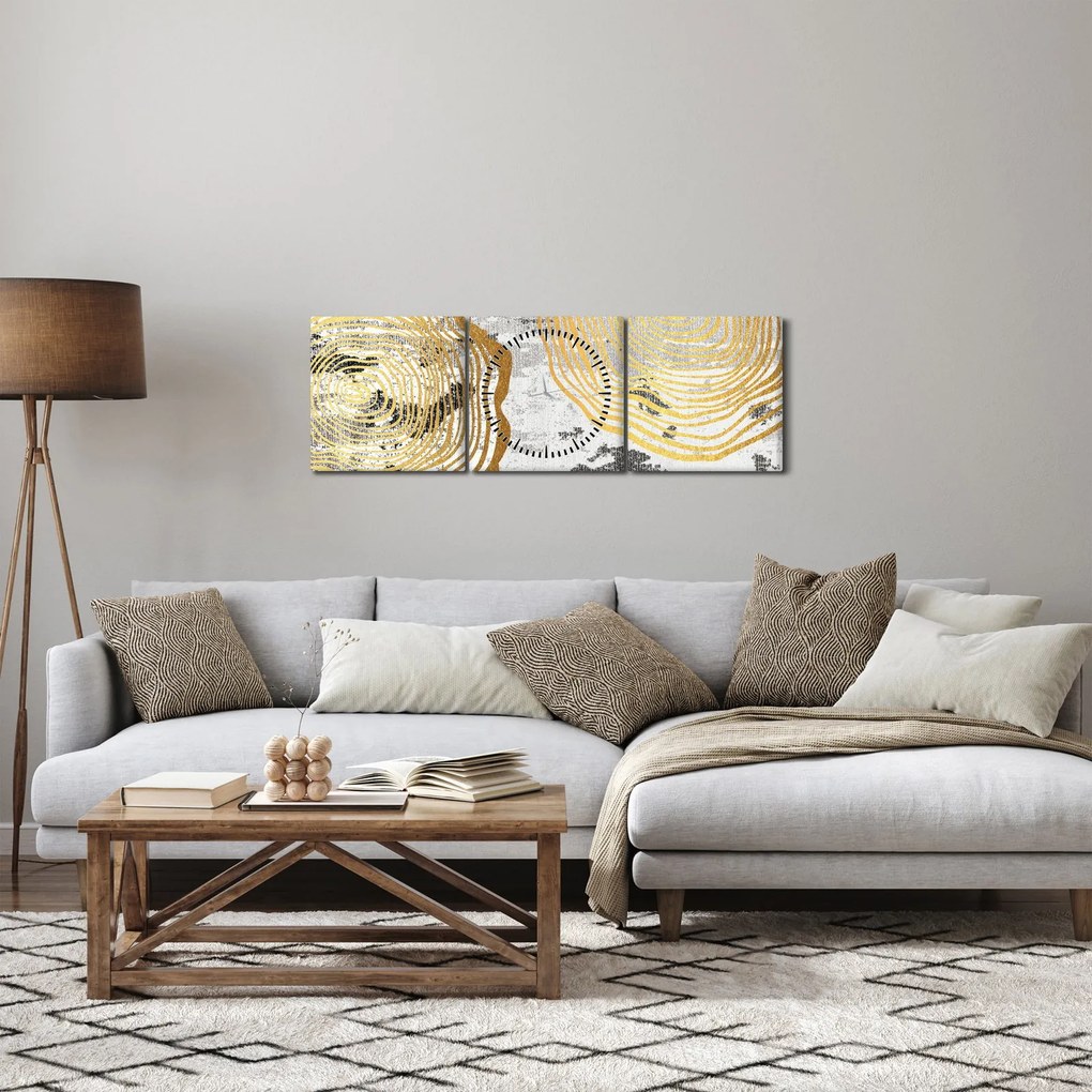 Tablou - Colaj (cu ceas) (90x30 cm)