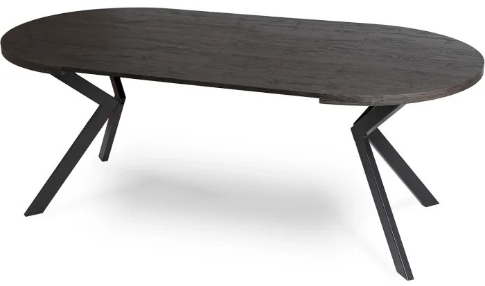 JAKS Masă rotundă extensibilă 90 - 190 cm negru Lugo
