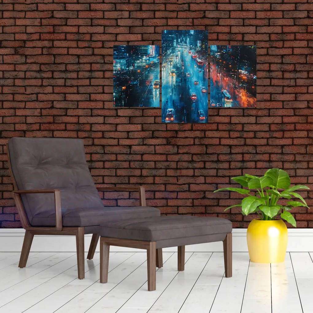 Tablou - Oraș mare, pictură în ulei (90x60 cm)