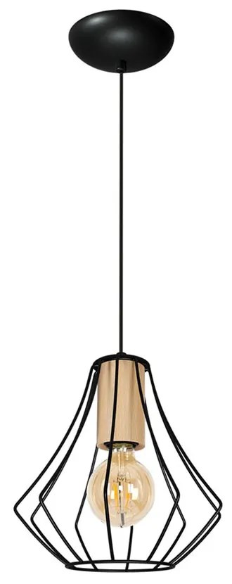 Pendul WILL BLACK Milagro Modern, E27, Natural/Negru, MLP4188, Polonia