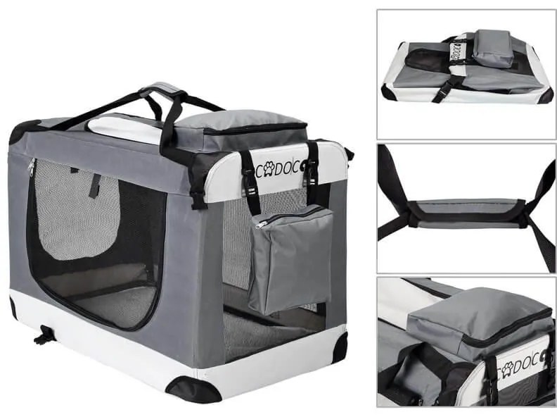 Geantă transport pentru animale 70 x 52 x 52 cm Grey - L
