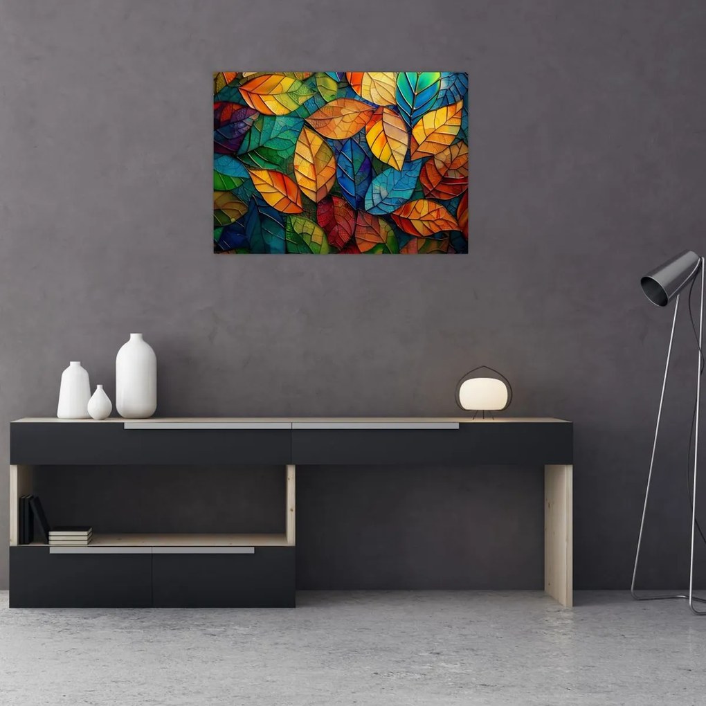 Tablou - Mozaic din frunze (70x50 cm)