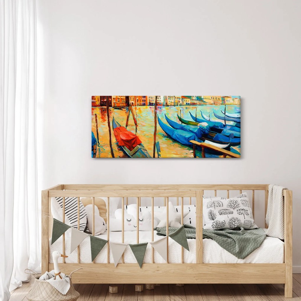 Tablou - Port în Veneția (120x50 cm)