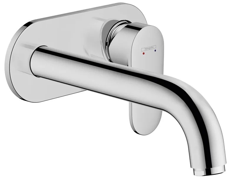 Baterie lavoar, Hansgrohe, Vernis Blend, pipa 205 mm, montaj pe perete, crom