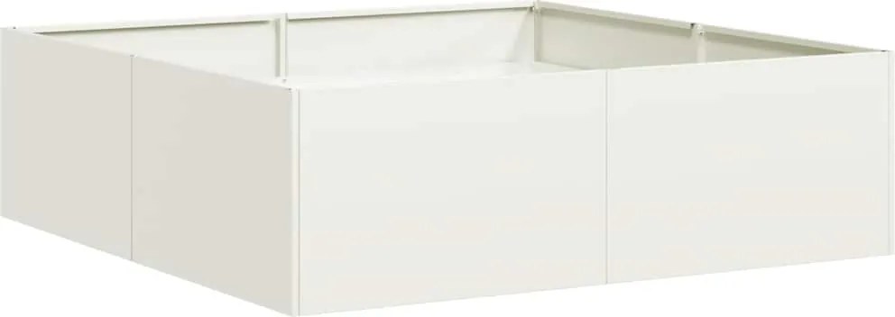 vidaXL Jardinieră alb 100x100x30 cm oțel