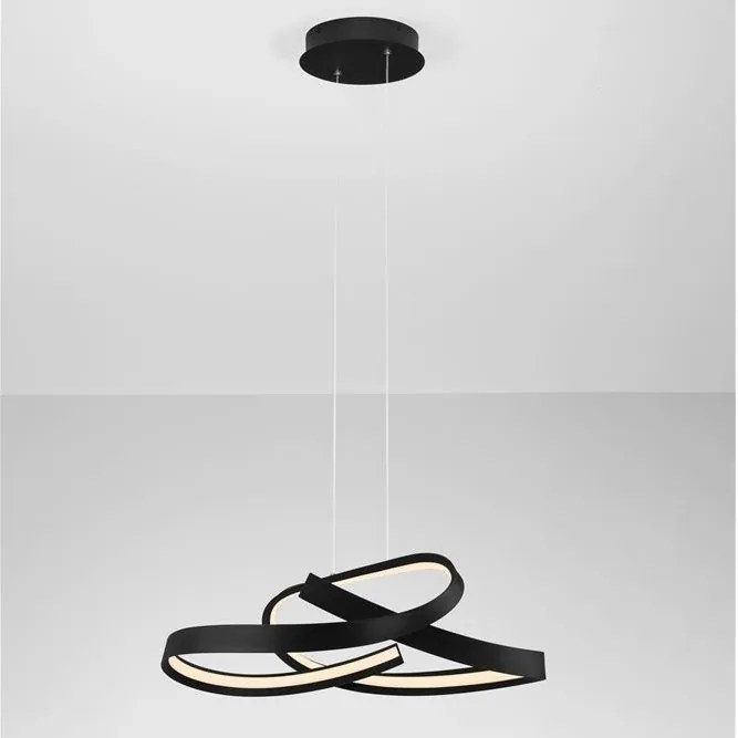 Lustra suspendata LED CCT OLIA aluminiu negru