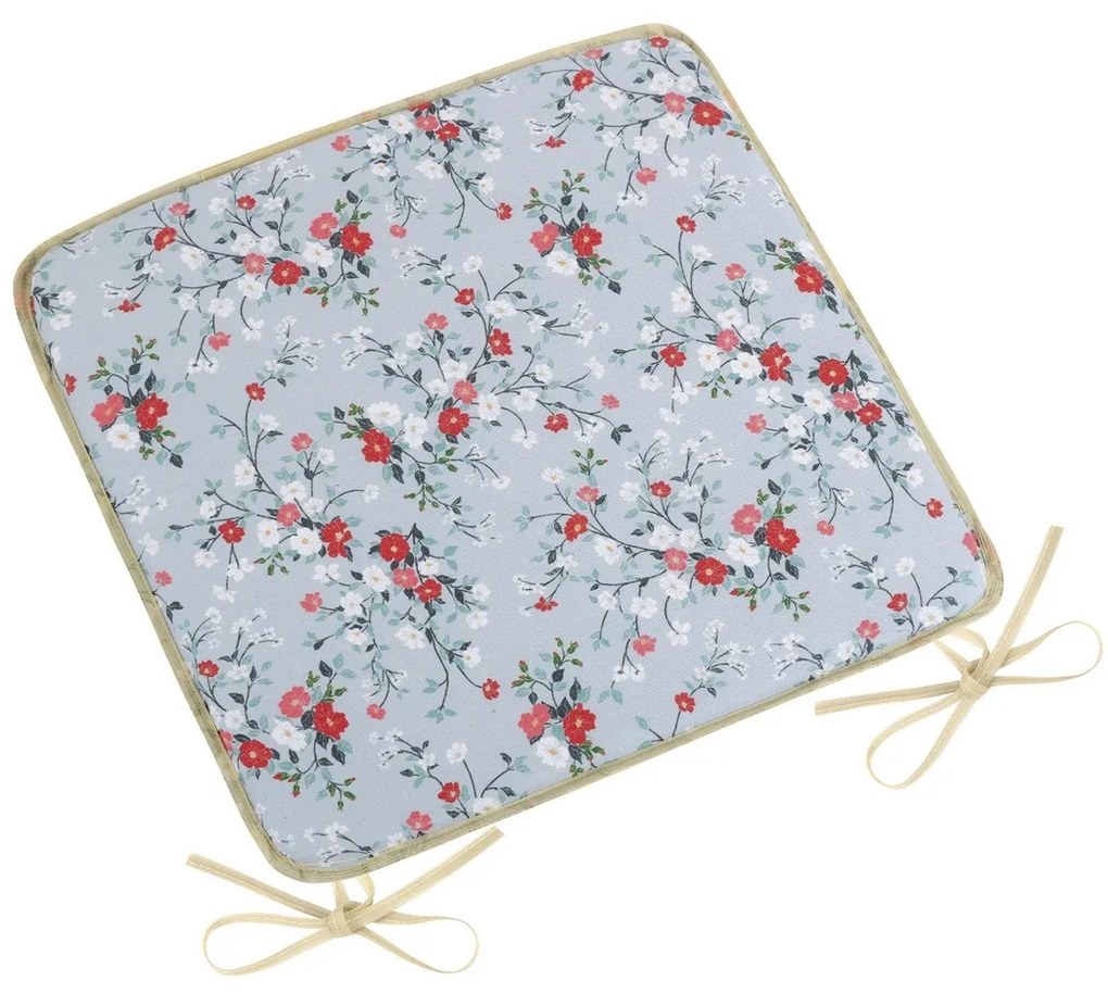 Pernă de scaun Bellatex DITA netedă Floral gri, 40 x 40 cm