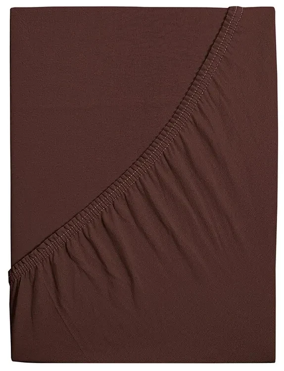 Cearșaf de pat 4Home jersey Ideal maro închis , 200 x 200 cm, 200 x 200 cm