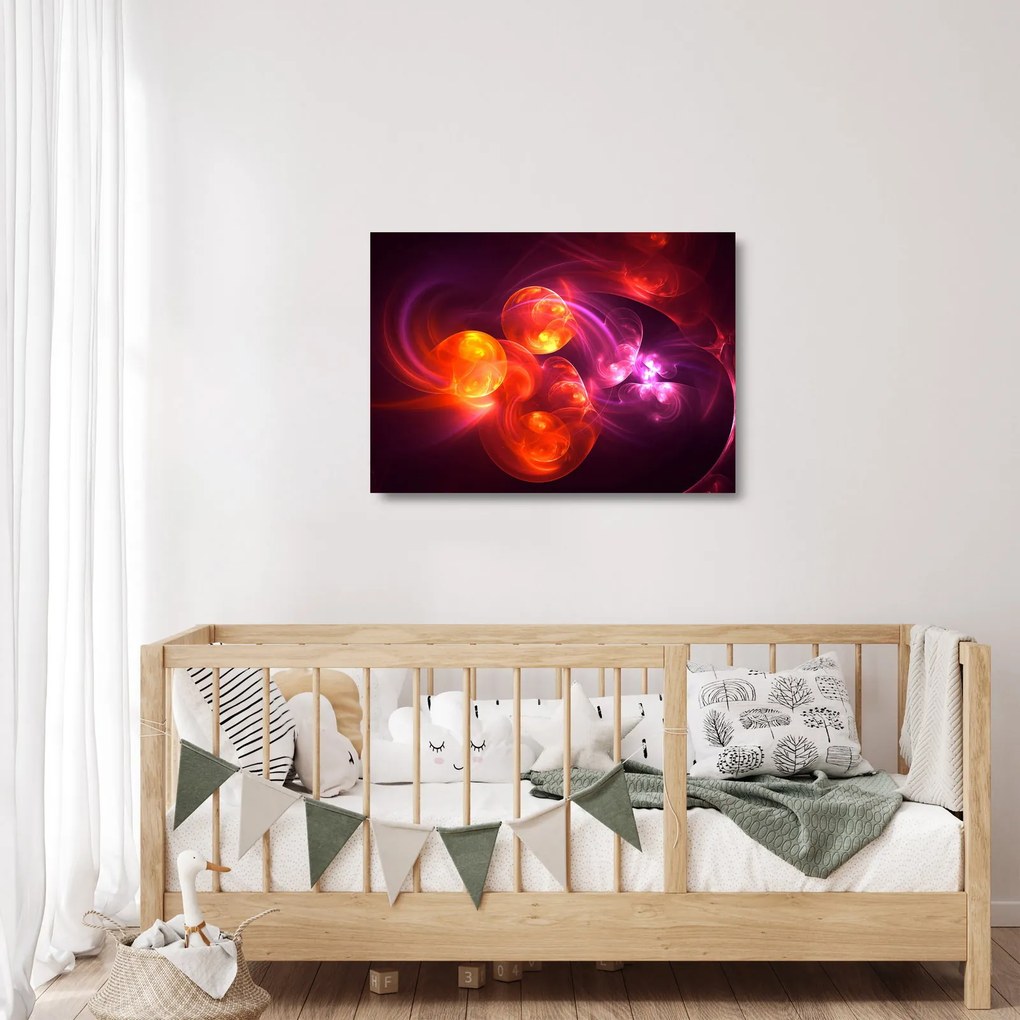 Tablou pe sticlă cu abstracțiune modernă (70x50 cm)