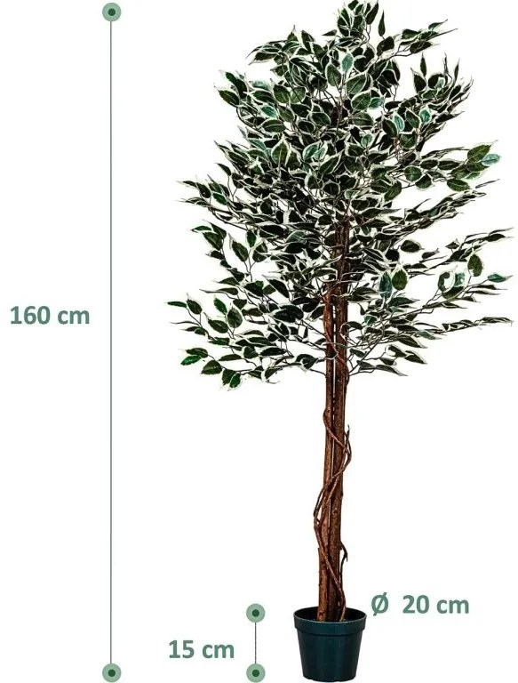 Planta de copac artificial - ficus - 160 cm