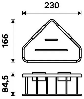 Raft de perete de duș NIMCO Ki-14003-B-90 KIBO negru mat/alb