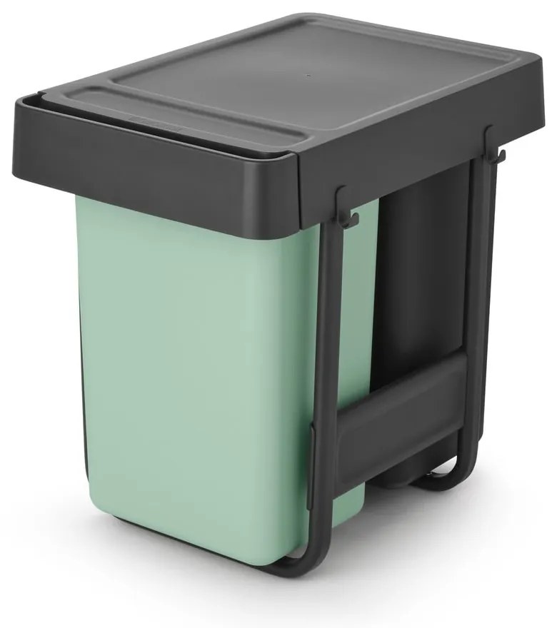 Coș de gunoi verde mentă/gri închis de reciclat/ încorporat din plastic 30 l Sort&amp;Go – Brabantia