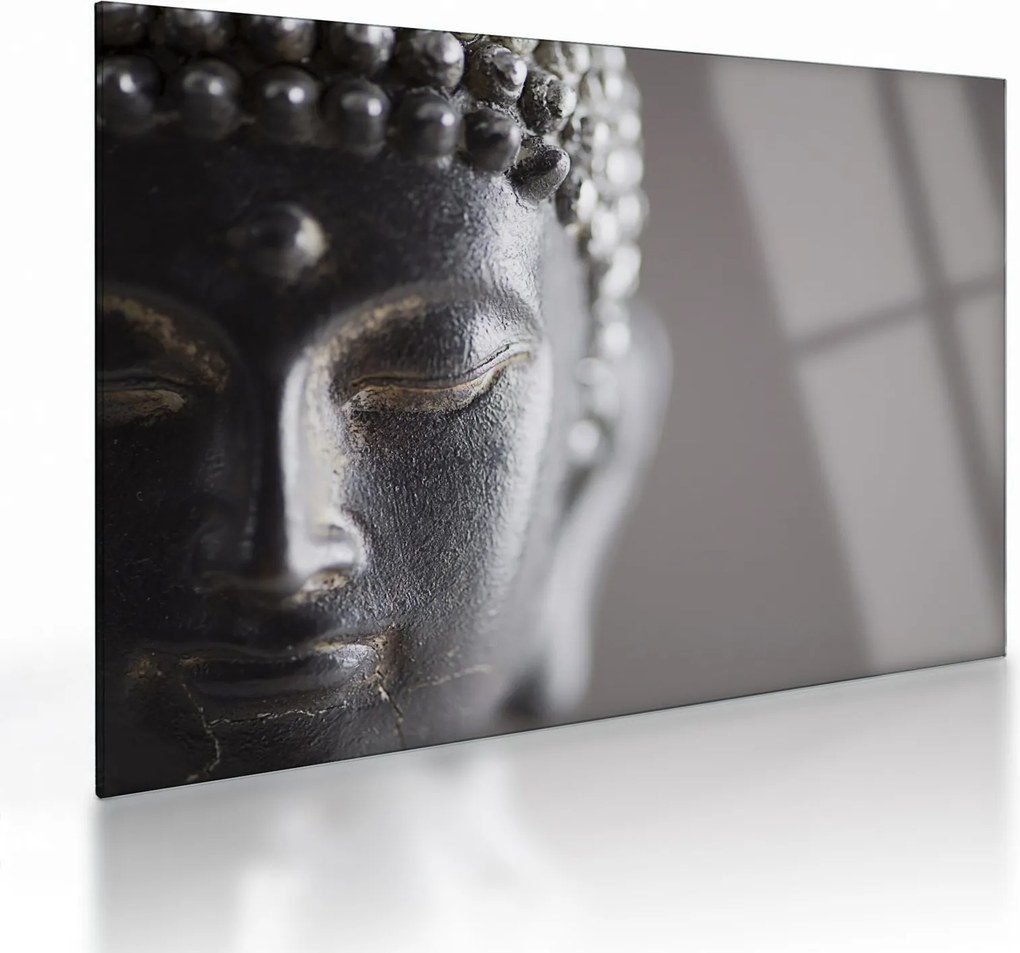Tablou pe sticlă - Statuia lui Buddha (70x50 cm)