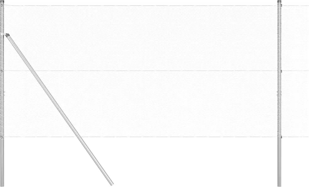 vidaXL Stâlp de gard. Argintiu 10 x 1,4 m (plasă de 13 mm) Oțel