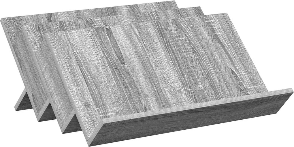 vidaXL Raft pentru reviste Gri Sonoma 65 x 53 x 28,5 cm Lemn compozit