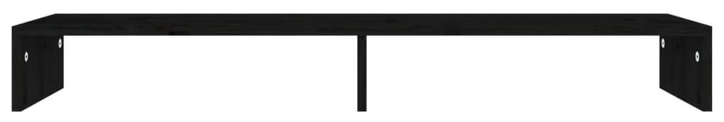 Suport pentru monitor negru 110x23,5x12 cm lemn prelucrat Negru, 110 x 23.5 x 12 cm, 1