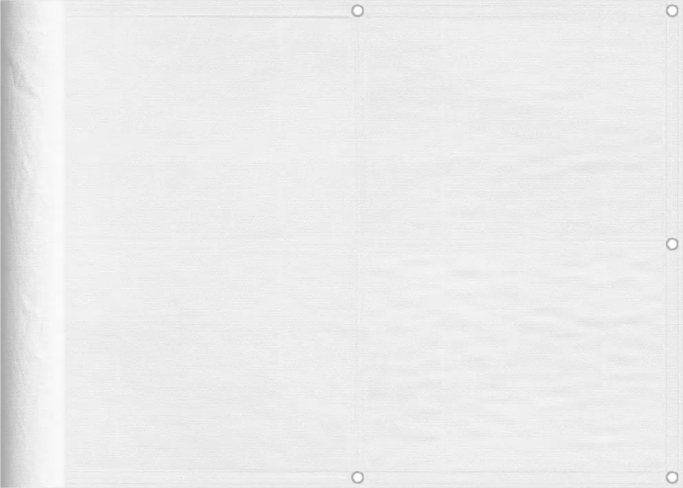 vidaXL Paravan de balcon, alb, 75x700 cm, 100% poliester oxford