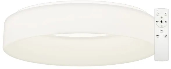 Plafonieră LED dimabilă Top Light -LED HALO, 60W/230V, diam. 60 cm, albă+ telecomandă
