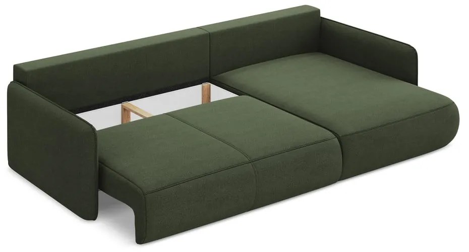 Colțar verde extensibil/cu spațiu de depozitare (cu colț pe partea dreaptă) Nanea – Makamii