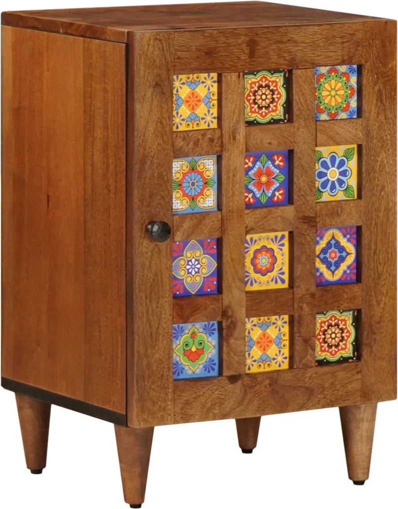 vidaXL Dulap de Baie cu depozitare cu ușă castan 38 x 33 x 58 cm