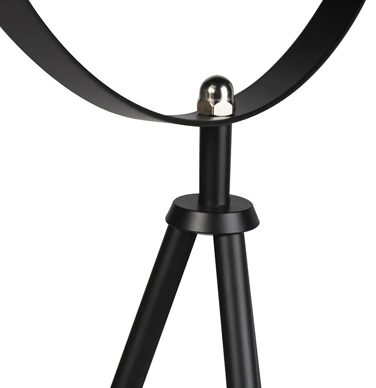 Lampă de podea inteligentă cu trepied negru incl. Wifi A60 - Magna 40 Eglip