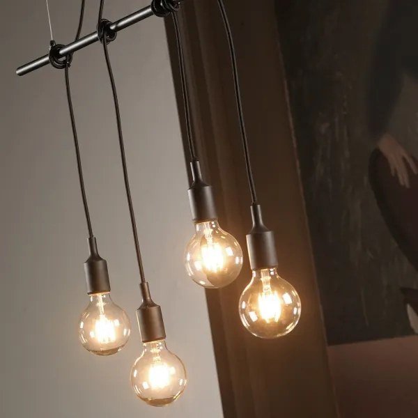 Lustră pe cablu ONLI WIRE 4xE27/15W/230V negru