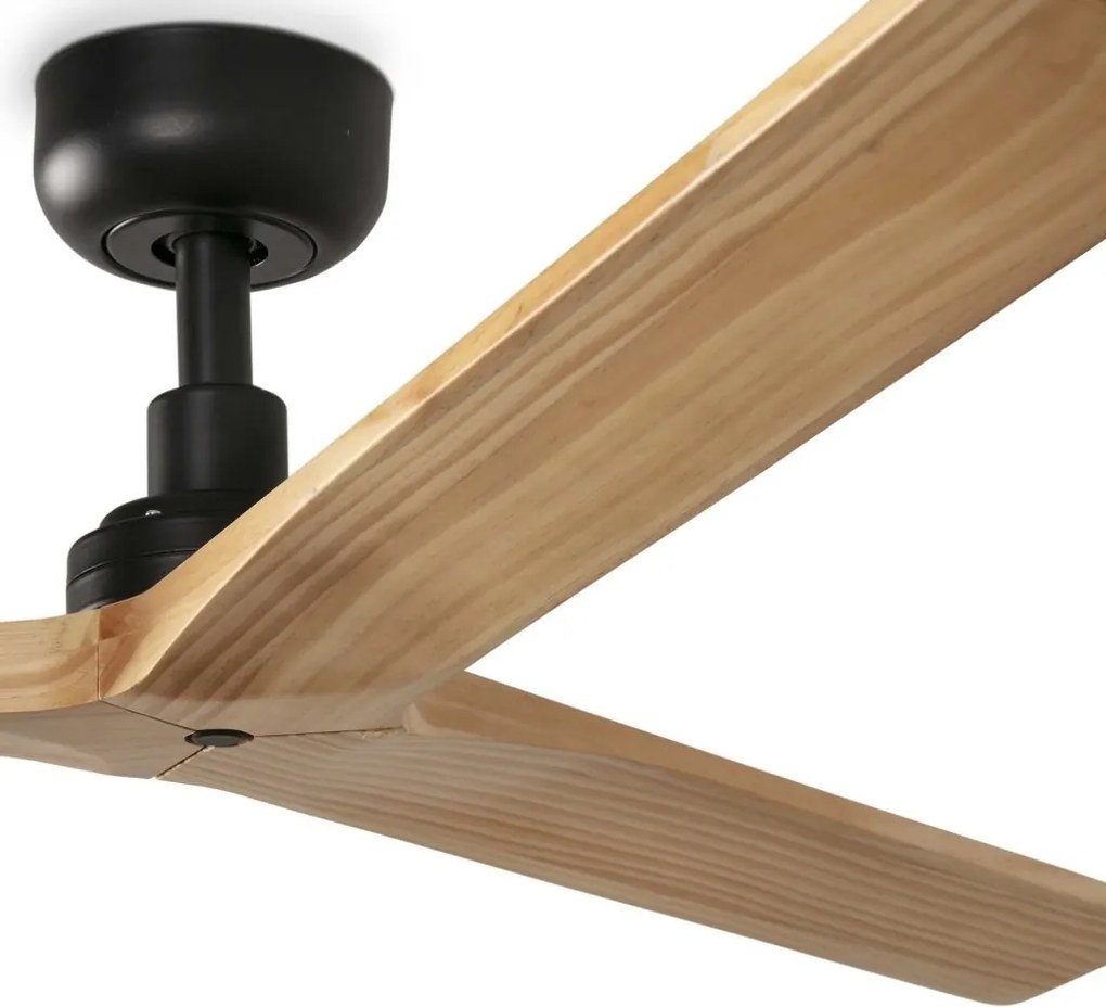 Ventilator aplicat tavan cu telecomanda KLIM M 125cm, negru/ pin