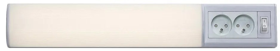 Corp de iluminat LED cu prize pentru corpuri de bucătărie Rabalux 78040 BATH 2E LED/10W/230V 4000K 50 cm alb