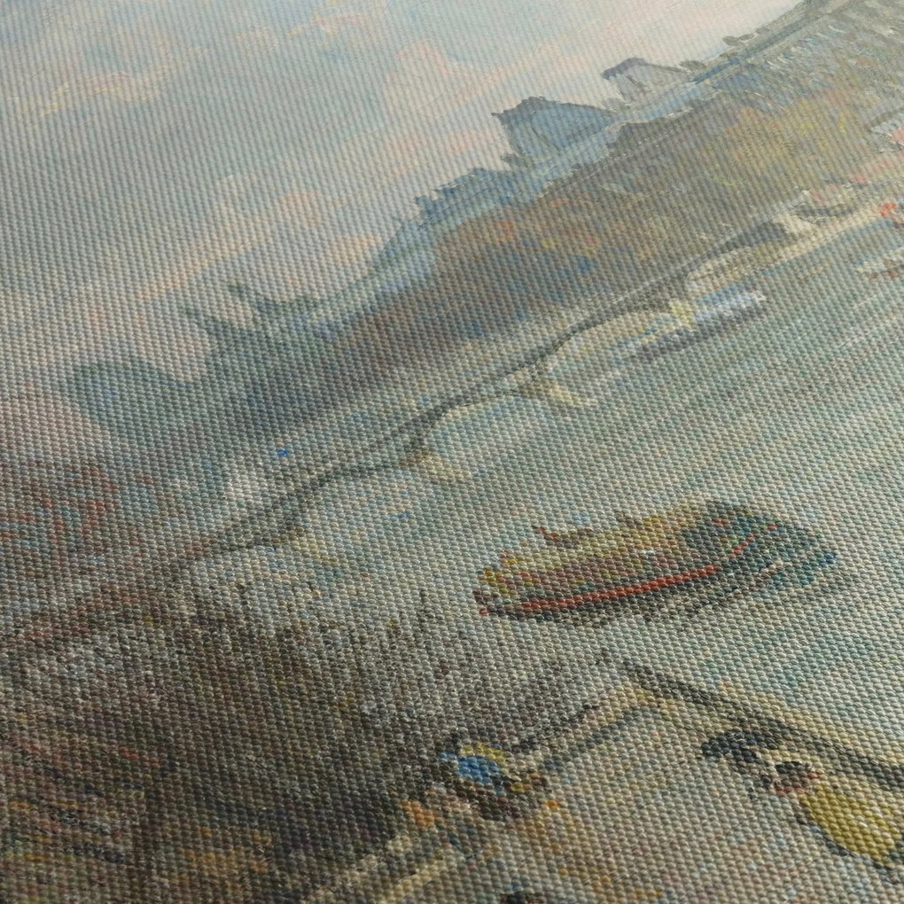 Tablou - Camille Pissarro, The Louvre, Afternoon, Rainy Weather, reproducere (90x60 cm)